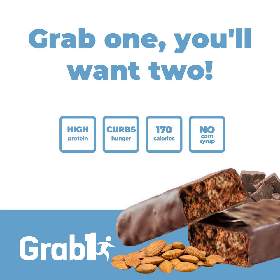 "High Fiber" Dairy Free Protein Bars | 9 Grams Fiber | 10 Grams Protein | Almond Bark Flavor (2 Pack - 10 Bars) | Controls Hunger | Low Calorie | Lower Net Carbs