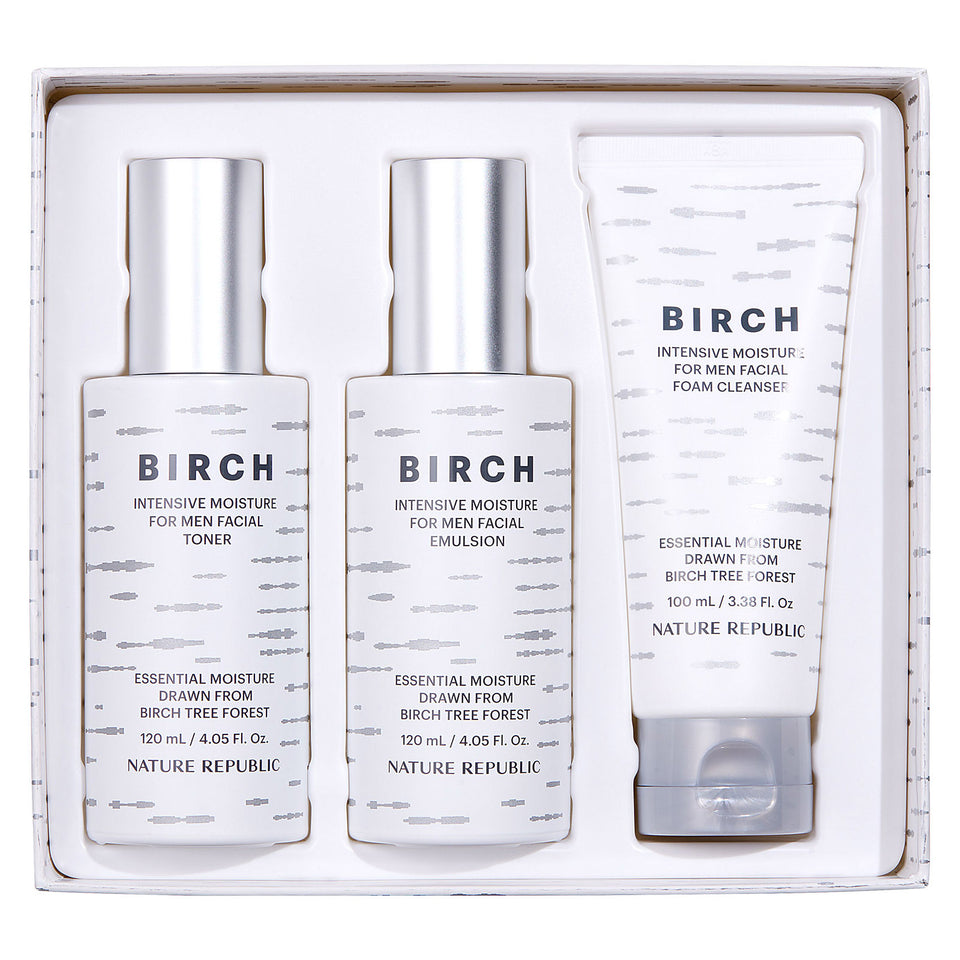 Birch Intensive Moisture for Men Facial Skincare Kit