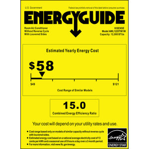 Ultraslim 12,000 BTU Smart Inverter Window AC, Energy Star