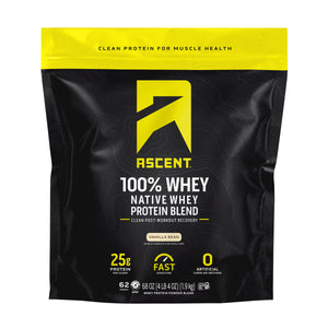 100% Whey, Native Whey Protein Blend, Vanilla Bean, 4.25 Lbs