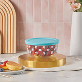 8-Piece Decorated Glass Food Storage Set