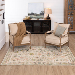 Vintage Inspired Mortimer Area Rug, 5’ 3” X 7’ 10"