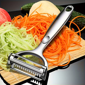 "Compact" Stainless Steel Multi-Functional Vegetable Peeler - Easy-Grip, Durable Fruit & Potato Slicer For Home And Restaurant Use, Easy Clean Slicer For Food And Vegetables