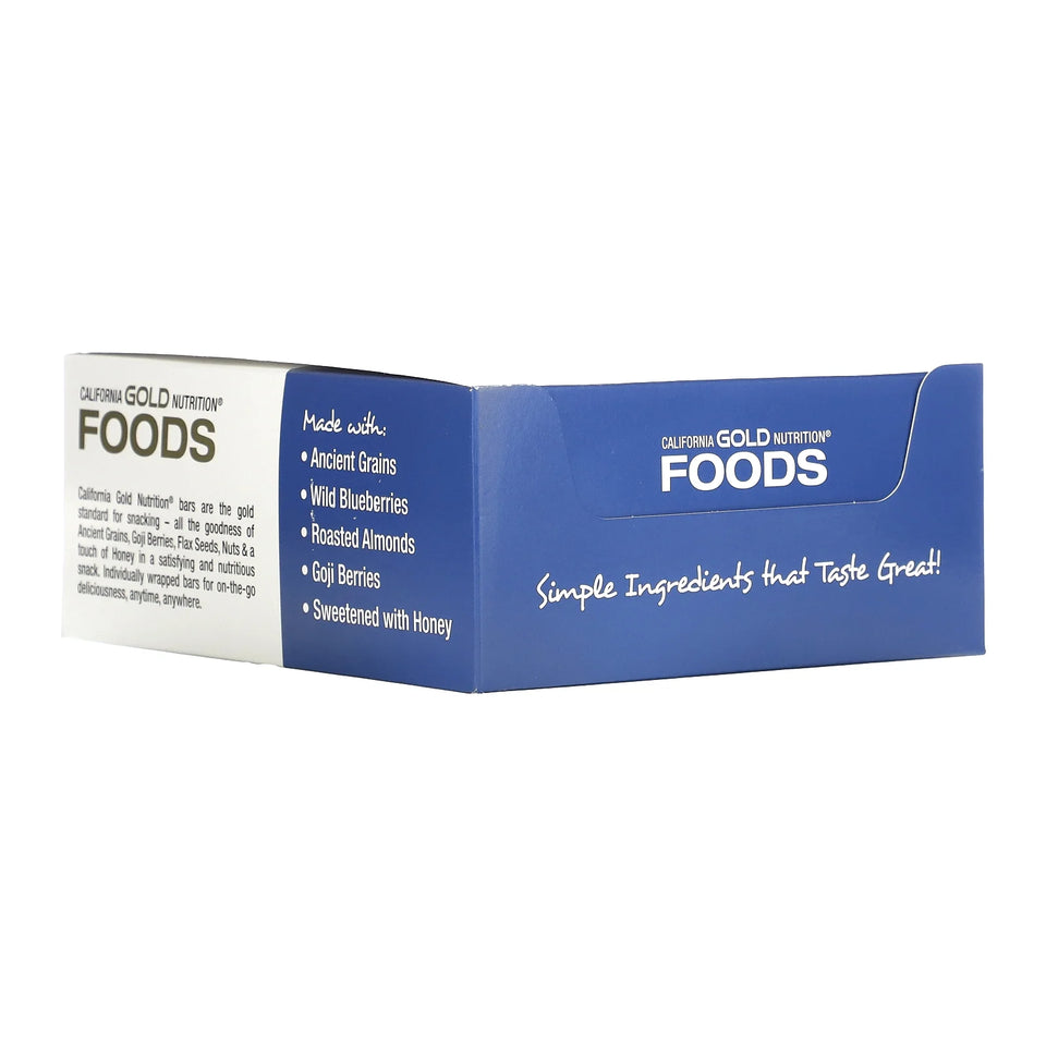 Foods, Wild Blueberry & Almond Chewy Granola Bars, 12 Bars, 1.4 Oz (40 G) Each
