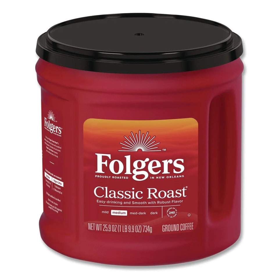 (6 Pack)  Classic Roast Ground Coffee, Medium Roast, 25.9 Oz Canister