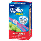(4 Pack) ® Brand Storage Slider Quart Bags, Power Shield™ Technology, Expandable Bottom, 75 Count