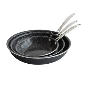 Basalt Ceramic Non-Stick 3-Piece Skillet Set