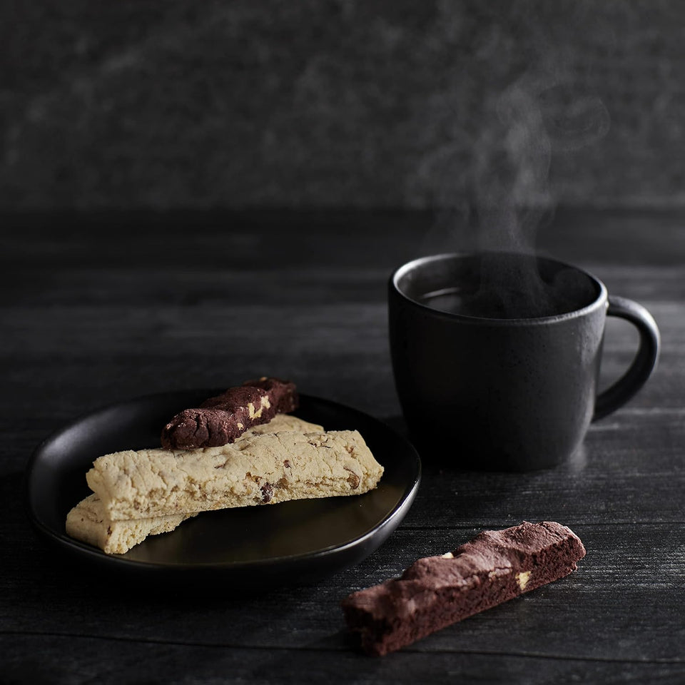 Deluxe Coffee + Biscotti Gift Box | Specialty Coffee Gift Set | Gourmet Coffee Kit | Coffee Gifts for Women and Men | Care Package | Whole Bean Coffee | 16 Piece Variety Set