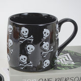"Spooky Fun" Halloween Skull Ceramic Mug - 24Oz Large Capacity, Microwave Safe, Reusable Coffee & Beer Cup For Adults - Perfect Gift For Men & Women, Ideal For Halloween Decor