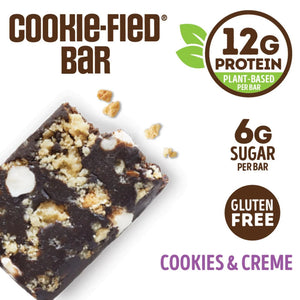 the Complete Cookie-Fied Bar, Plant-Based Protein, Cookies & Creme, 9 Ct
