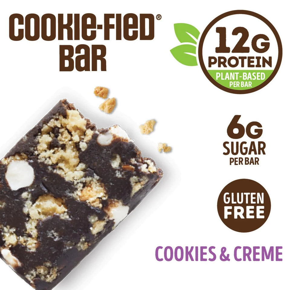 the Complete Cookie-Fied Bar, Plant-Based Protein, Cookies & Creme, 9 Ct
