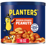 (6 Pack)  Redskin Spanish Peanuts, Roasted Salted Peanuts, Plant Based Protein, 12.5 Oz Steel Can