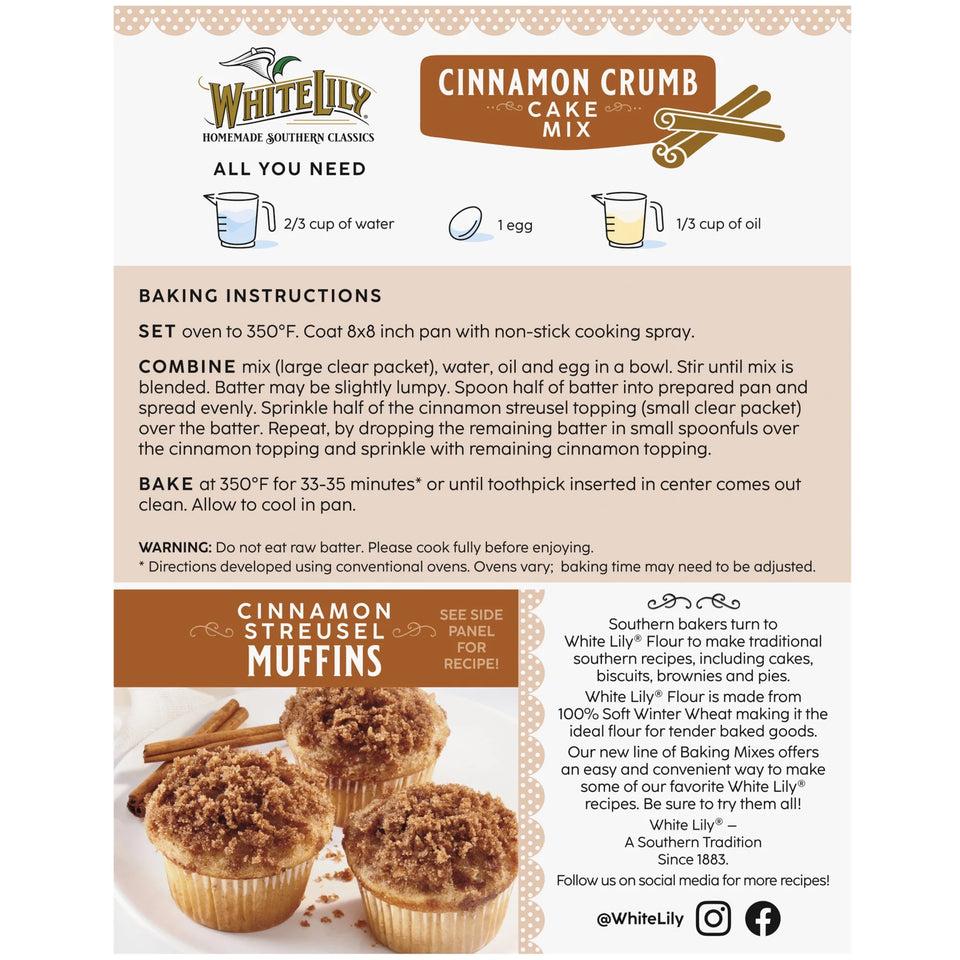 (6 Pack)  Cinnamon Crumb Cake Mix, 20.35 OZ Box