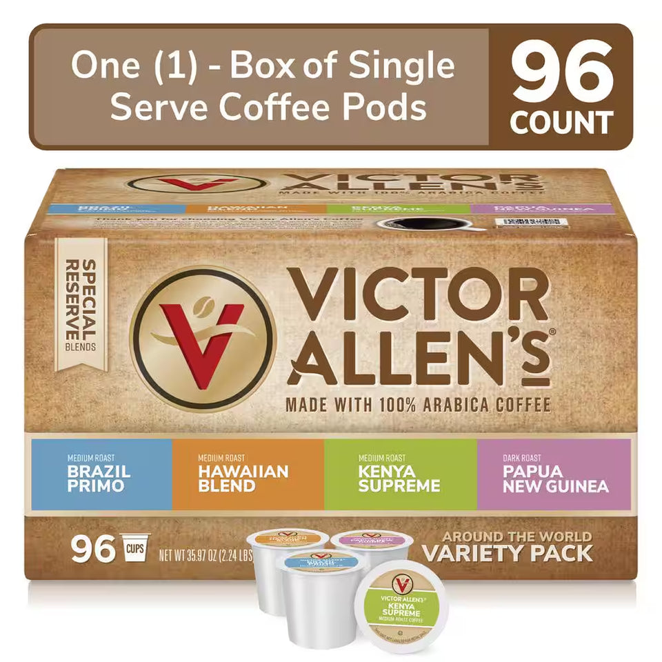 Around the World Variety Pack Single Serve Coffee Pods for Keurig K-Cup Brewers (96 Count)