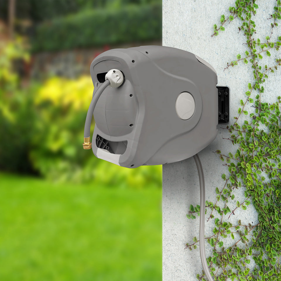 Retractable Garden Hose Reel with Hose