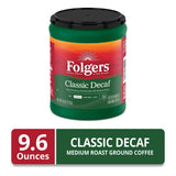 (6 Pack)  Decaf Coffee, Ground Coffee, Classic Medium Roast, 9.6 Oz Canister