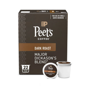 (4 Pack)  Coffee Major Dickason'S Blend Premium Dark Roast Single Serve Coffee Pods, 22 Count