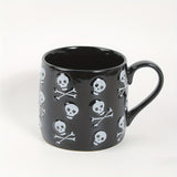"Spooky Fun" Halloween Skull Ceramic Mug - 24Oz Large Capacity, Microwave Safe, Reusable Coffee & Beer Cup For Adults - Perfect Gift For Men & Women, Ideal For Halloween Decor