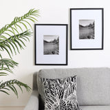 (2 Pack)  16"X20" Black 2 PC Frame Set, Matted for 8"X10" Pictures