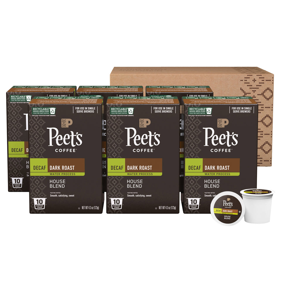 Decaf House Blend Single Serve Pods, 60-Count