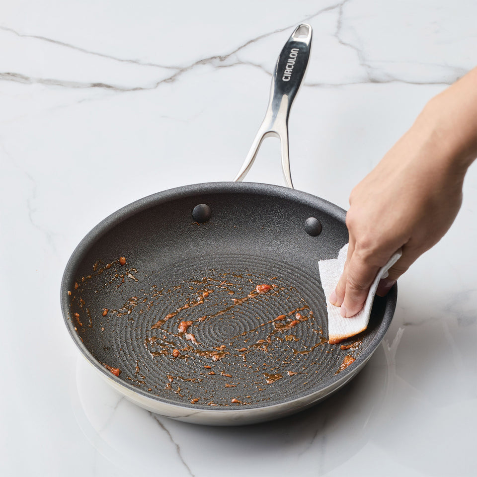 C1 Series Clad Stainless Steel with Scratchdefense Non-Stick Cookware Set, 10-Piece