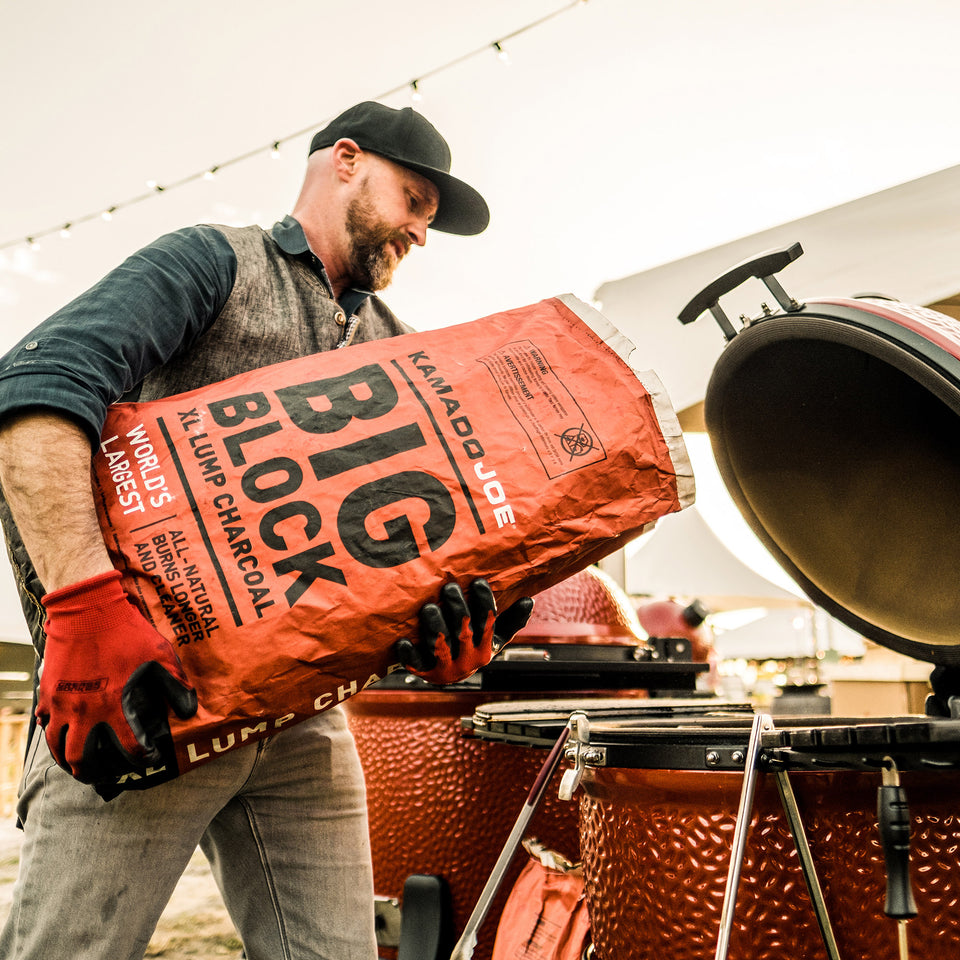 Big Block XL Lump Charcoal & Firestarter Bundle, 40 Lbs Charcoal & 24 Firestarters