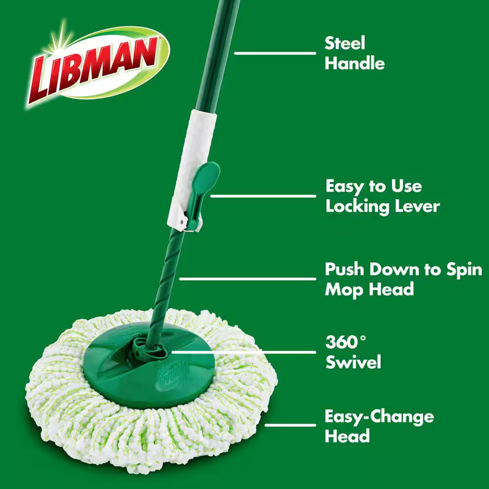 Microfiber Tornado Wet Spin Mop and Bucket Floor Cleaning System with 2 Refills
