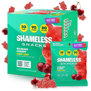 s - Healthy Low Calorie Snacks, Low Carb Keto Gummies (Gluten Free & Non GMO Candy) - 6 Pack Green Apple Blast