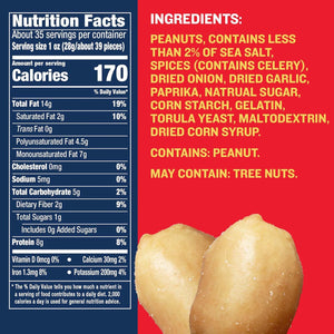 Peanuts, Lightly Salted Peanuts, Dry Roasted, Snacks for Adults, (6 Ct Pack, 2.2 Lb Containers)