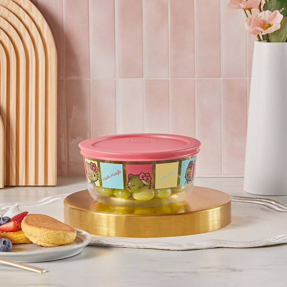 8-Piece Decorated Glass Food Storage Set