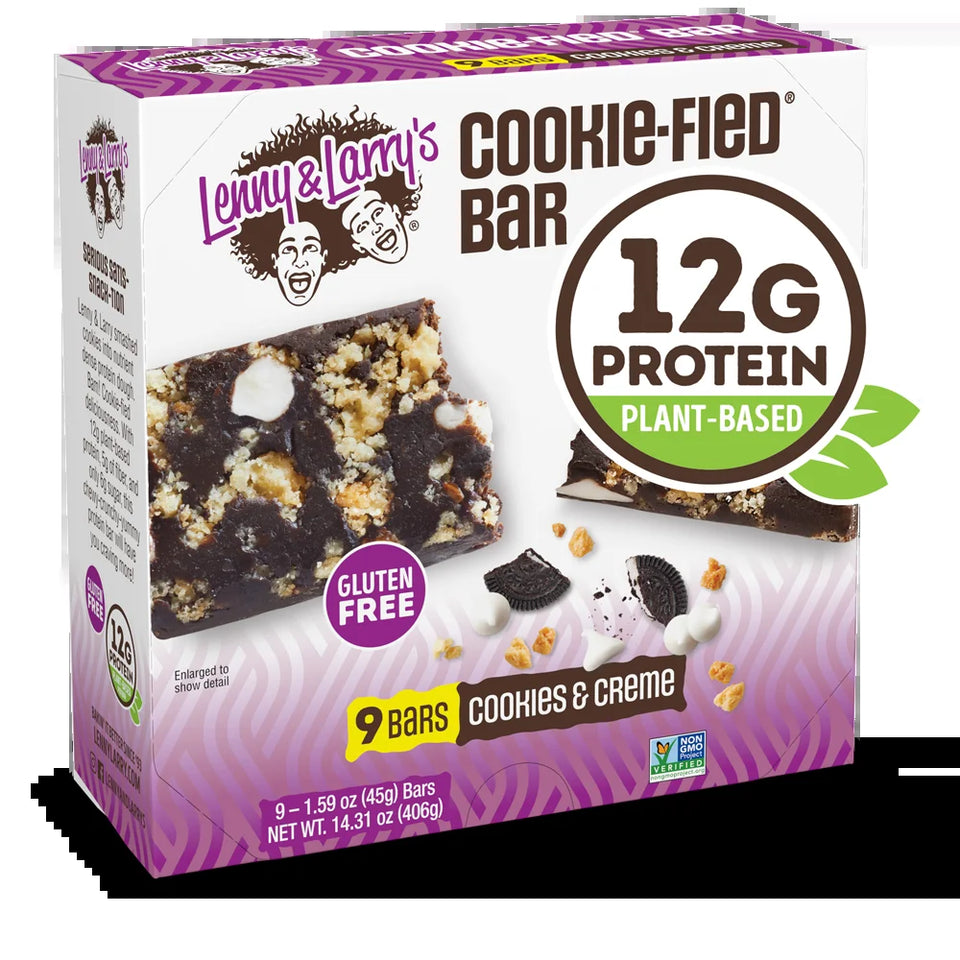 the Complete Cookie-Fied Bar, Plant-Based Protein, Cookies & Creme, 9 Ct